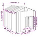 Petshop - Accesorii petshop - Culcusuri si custi - Custi interior si exterior - Cusca caine cu acoperis antracit 117x153x123 cm otel galvanizat - Infinity.ro