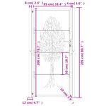 Casa si Gradina - Constructii - Usi interior, exterior si garaj - Usi garaj - Poarta pentru gradina, antracit, 105x205 cm, otel, design copac - Infinity.ro