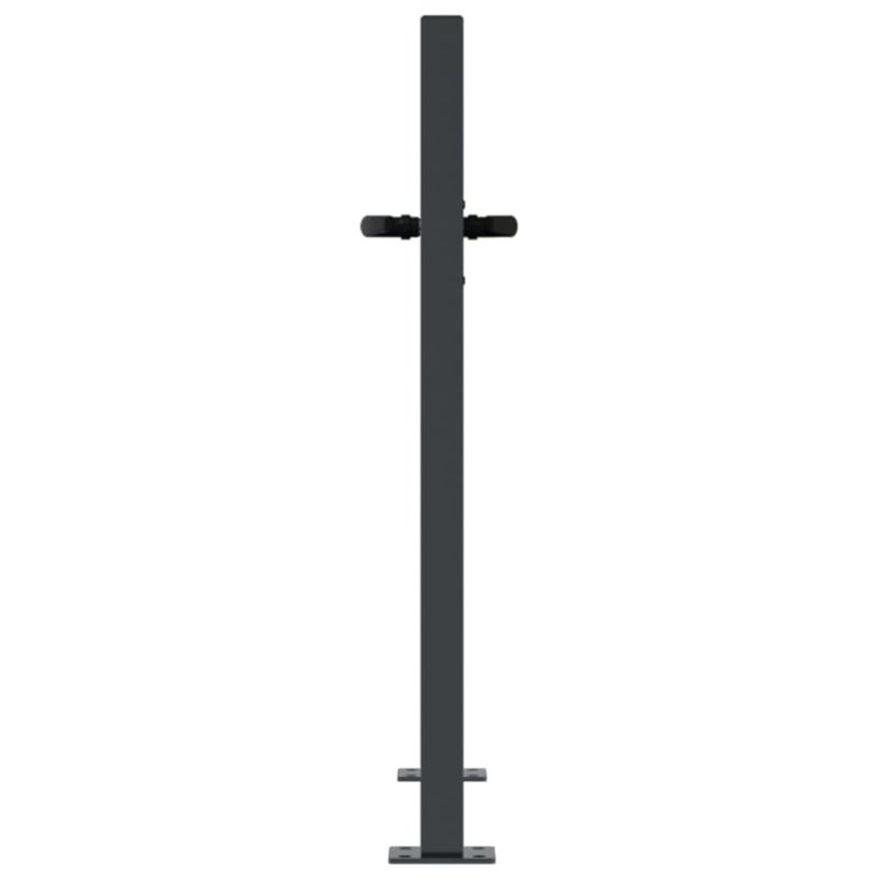 Casa si Gradina - Constructii - Usi interior, exterior si garaj - Usi garaj - Poarta pentru gradina, antracit, 105x105 cm, otel, model iarba - Infinity.ro