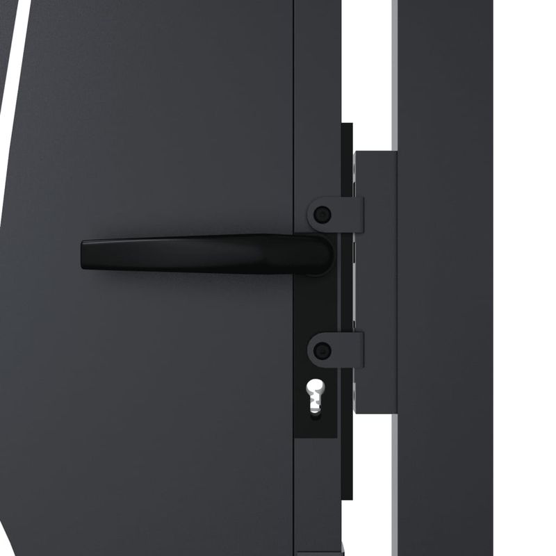 Casa si Gradina - Constructii - Usi interior, exterior si garaj - Usi garaj - Poarta pentru gradina, antracit, 105x105 cm, otel, model iarba - Infinity.ro