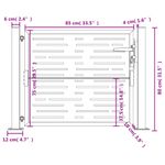 Casa si Gradina - Constructii - Usi interior, exterior si garaj - Usi garaj - Poarta pentru gradina, antracit, 105x80 cm, otel, dreptunghiuri - Infinity.ro