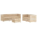 Casa si Gradina - Gradina si terasa - Mobilier exterior - Seturi mobila gradina - Set mobilier de gradina din paleti, 6 piese, lemn - Infinity.ro