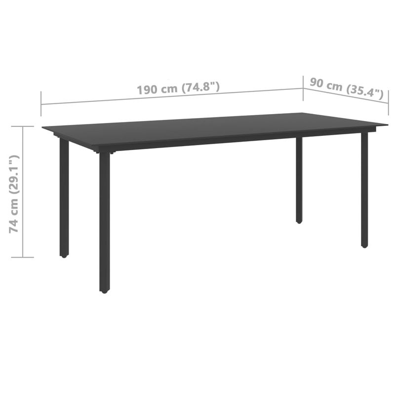 Casa si Gradina - Gradina si terasa - Mobilier exterior - Seturi mobila gradina - Set mobilier de gradina, 7 piese, negru, ratan PVC - Infinity.ro