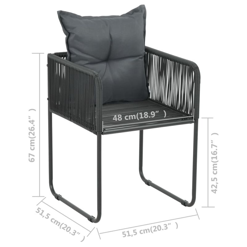 Casa si Gradina - Gradina si terasa - Mobilier exterior - Seturi mobila gradina - Set mobilier de gradina, 7 piese, negru, ratan PVC - Infinity.ro