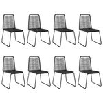 Casa si Gradina - Gradina si terasa - Mobilier exterior - Seturi mobila gradina - Set mobilier de gradina, 9 piese, negru, ratan PVC - Infinity.ro