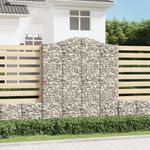 Casa si Gradina - Gradina si terasa - Garduri, panouri si accesorii - Cosuri gabion arcuite, 14 buc 200x50x220/240cm, fier galvanizat - Infinity.ro