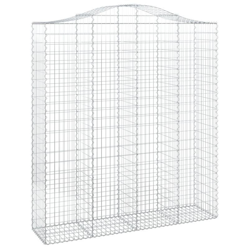 Casa si Gradina - Gradina si terasa - Garduri, panouri si accesorii - Cosuri gabion arcuite, 14 buc 200x50x220/240cm, fier galvanizat - Infinity.ro