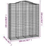 Casa si Gradina - Gradina si terasa - Garduri, panouri si accesorii - Cosuri gabion arcuite, 14 buc 200x50x220/240cm, fier galvanizat - Infinity.ro