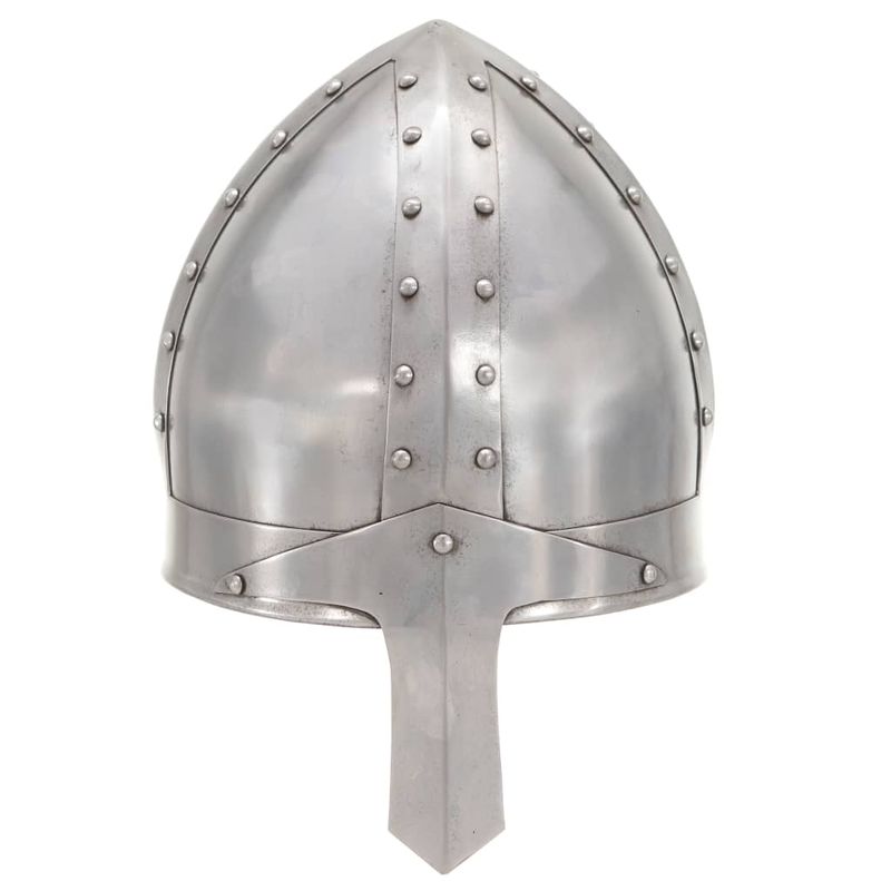 Casa si Gradina - Decoratiuni - Decoratiuni petrecere - Masti si costume carnaval - Coif cavaler medieval antic, jocuri de rol, argintiu, otel, model 28 - Infinity.ro