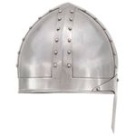 Casa si Gradina - Decoratiuni - Decoratiuni petrecere - Masti si costume carnaval - Coif cavaler medieval antic, jocuri de rol, argintiu, otel, model 28 - Infinity.ro