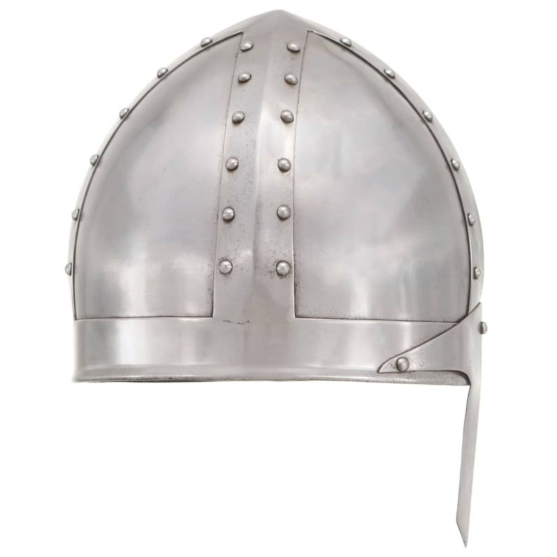 Casa si Gradina - Decoratiuni - Decoratiuni petrecere - Masti si costume carnaval - Coif cavaler medieval antic, jocuri de rol, argintiu, otel, model 28 - Infinity.ro