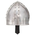 Casa si Gradina - Decoratiuni - Decoratiuni petrecere - Masti si costume carnaval - Coif cavaler medieval antic, jocuri de rol, argintiu, otel, model 28 - Infinity.ro
