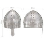 Casa si Gradina - Decoratiuni - Decoratiuni petrecere - Masti si costume carnaval - Coif cavaler medieval antic, jocuri de rol, argintiu, otel, model 28 - Infinity.ro