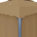 Casa si Gradina - Gradina si terasa - Umbrele si pavilioane - Pavilioane - Pavilion cu perdea, gri taupe, 3x3 m, aluminiu - Infinity.ro