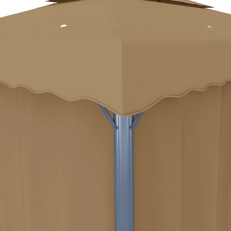 Casa si Gradina - Gradina si terasa - Umbrele si pavilioane - Pavilioane - Pavilion cu perdea, gri taupe, 3x3 m, aluminiu - Infinity.ro