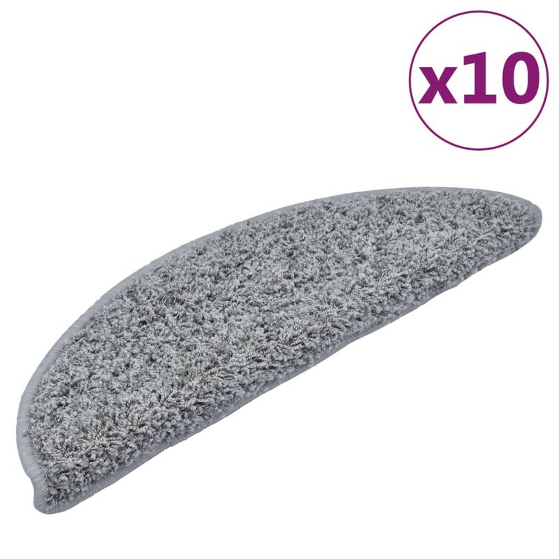 Casa si Gradina - Textile si covoare - Covoare - Covoare casa - Covorase de scara, 10 buc.,gri, 56x17x3 cm - Infinity.ro