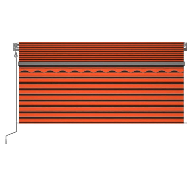 Casa si Gradina - Gradina si terasa - Umbrele si pavilioane - Umbrele - Copertina retractabila automat cu stor portocaliu&maro 3x2,5 m - Infinity.ro