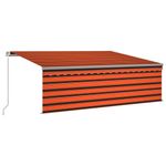 Casa si Gradina - Gradina si terasa - Umbrele si pavilioane - Umbrele - Copertina retractabila manual cu stor, portocaliu&maro, 4,5x3 m - Infinity.ro
