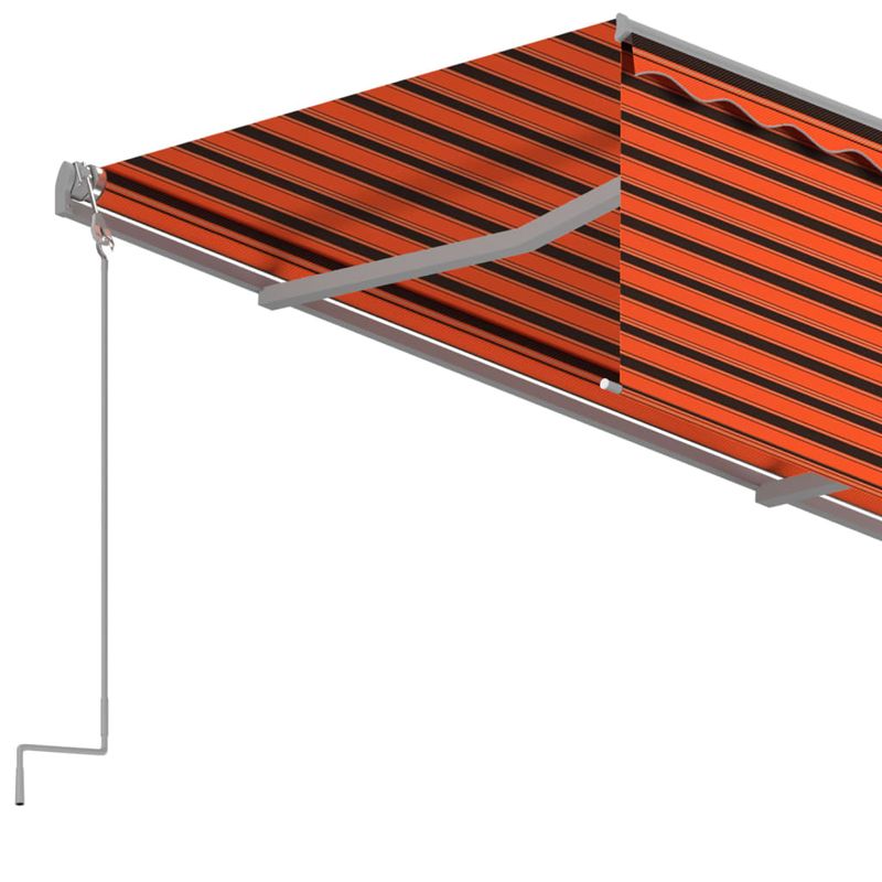 Casa si Gradina - Gradina si terasa - Umbrele si pavilioane - Umbrele - Copertina retractabila manual cu stor, portocaliu&maro, 4,5x3 m - Infinity.ro