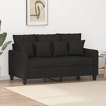 Casa si Gradina - Mobilier - Canapele si coltare - Canapele - Canapea cu 2 locuri, negru, 120 cm, material textil - Infinity.ro
