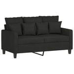 Casa si Gradina - Mobilier - Canapele si coltare - Canapele - Canapea cu 2 locuri, negru, 120 cm, material textil - Infinity.ro