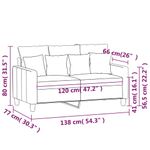 Casa si Gradina - Mobilier - Canapele si coltare - Canapele - Canapea cu 2 locuri, negru, 120 cm, material textil - Infinity.ro
