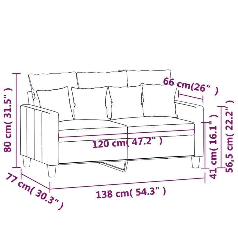 Casa si Gradina - Mobilier - Canapele si coltare - Canapele - Canapea cu 2 locuri, negru, 120 cm, material textil - Infinity.ro