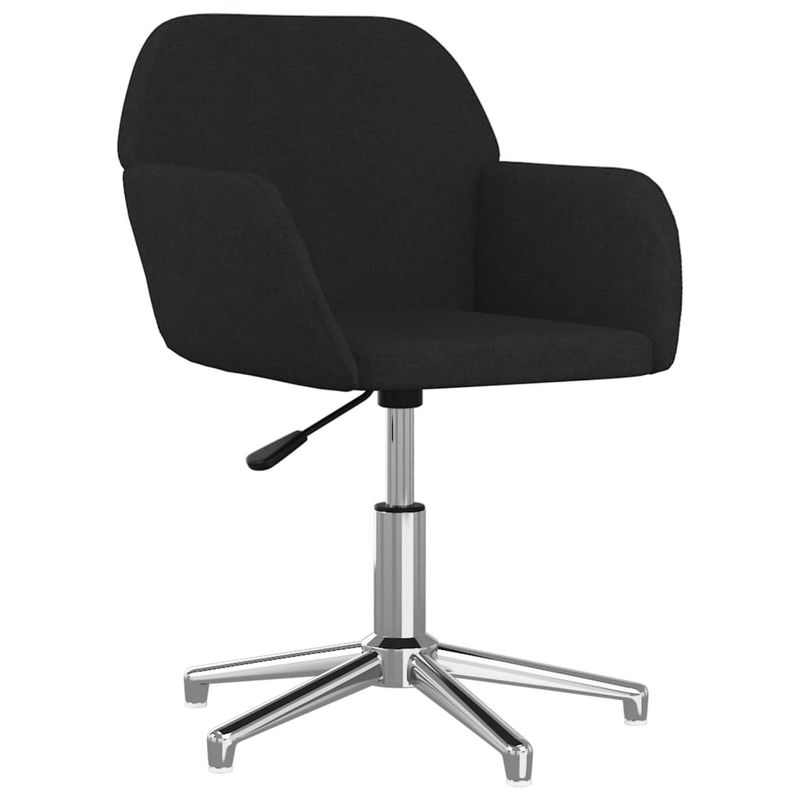 Casa si Gradina - Mobilier - Scaune si fotolii - Scaune - Scaune de bucatarie pivotante, 2 buc., negru, material textil - Infinity.ro