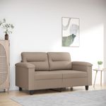 Casa si Gradina - Mobilier - Canapele si coltare - Canapele - Canapea cu 2 locuri, gri taupe, 120 cm, tesatura microfibra - Infinity.ro
