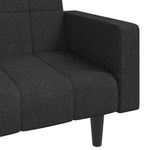 Casa si Gradina - Mobilier - Canapele si coltare - Canapele - Canapea extensibila cu 2 locuri, 2 perne, negru, textil - Infinity.ro