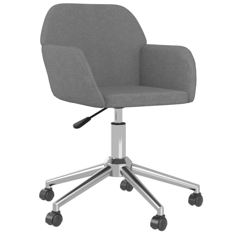 Casa si Gradina - Mobilier - Scaune si fotolii - Scaune - Scaune de bucatarie pivotante, 2 buc., gri deschis, textil - Infinity.ro