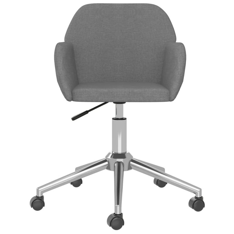 Casa si Gradina - Mobilier - Scaune si fotolii - Scaune - Scaune de bucatarie pivotante, 2 buc., gri deschis, textil - Infinity.ro