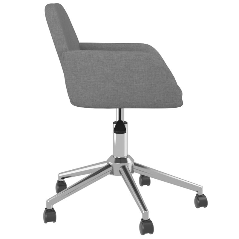 Casa si Gradina - Mobilier - Scaune si fotolii - Scaune - Scaune de bucatarie pivotante, 2 buc., gri deschis, textil - Infinity.ro