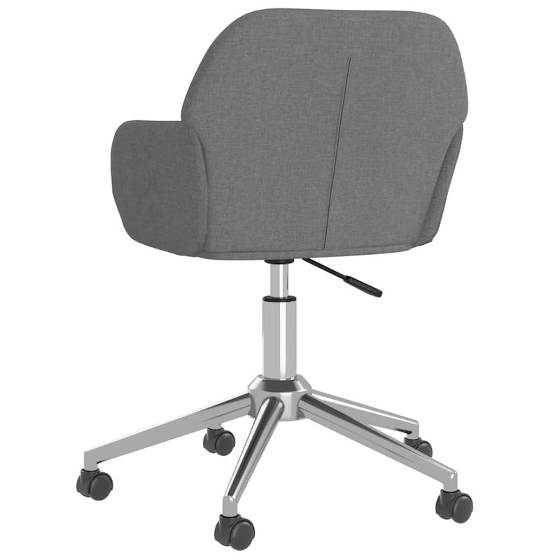 Casa si Gradina - Mobilier - Scaune si fotolii - Scaune - Scaune de bucatarie pivotante, 2 buc., gri deschis, textil - Infinity.ro