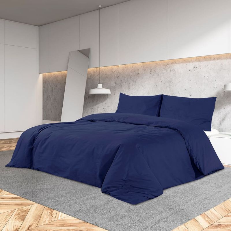 Casa si Gradina - Textile si covoare - Lenjerii de pat - Huse pilote - Set cu husa de pilota, bleumarin, 260x240 cm, bumbac - Infinity.ro