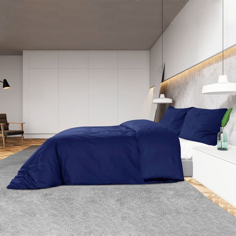 Casa si Gradina - Textile si covoare - Lenjerii de pat - Huse pilote - Set cu husa de pilota, bleumarin, 260x240 cm, bumbac - Infinity.ro