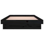 Casa si Gradina - Mobilier - Paturi si accesorii - Paturi - Cadru de pat cu LED, negru, 100x200 cm, lemn masiv - Infinity.ro