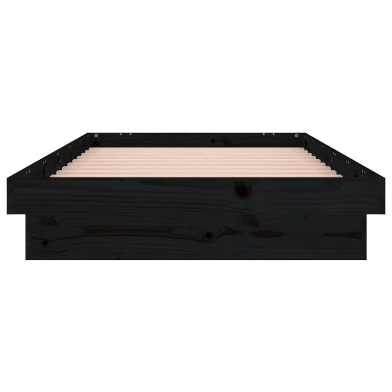 Casa si Gradina - Mobilier - Paturi si accesorii - Paturi - Cadru de pat cu LED, negru, 100x200 cm, lemn masiv - Infinity.ro