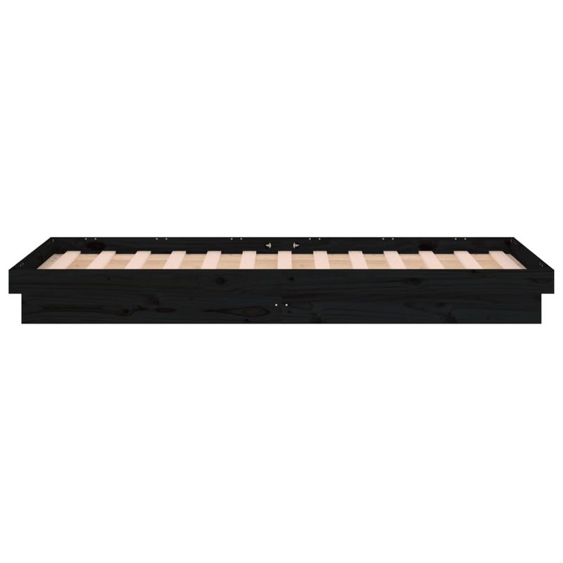 Casa si Gradina - Mobilier - Paturi si accesorii - Paturi - Cadru de pat cu LED, negru, 100x200 cm, lemn masiv - Infinity.ro