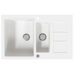 Casa si Gradina - Sanitare - Chiuveta bucatarie si accesorii - Chiuvete bucatarie - Chiuveta de bucatarie cu doua cuve, alb, granit - Infinity.ro