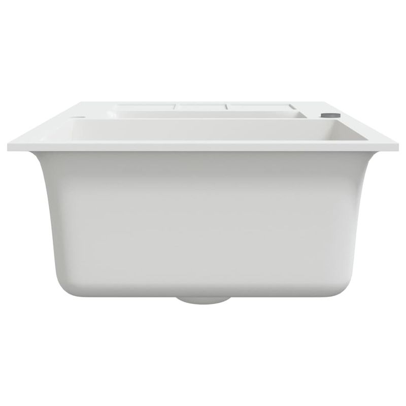 Casa si Gradina - Sanitare - Chiuveta bucatarie si accesorii - Chiuvete bucatarie - Chiuveta de bucatarie cu doua cuve, alb, granit - Infinity.ro