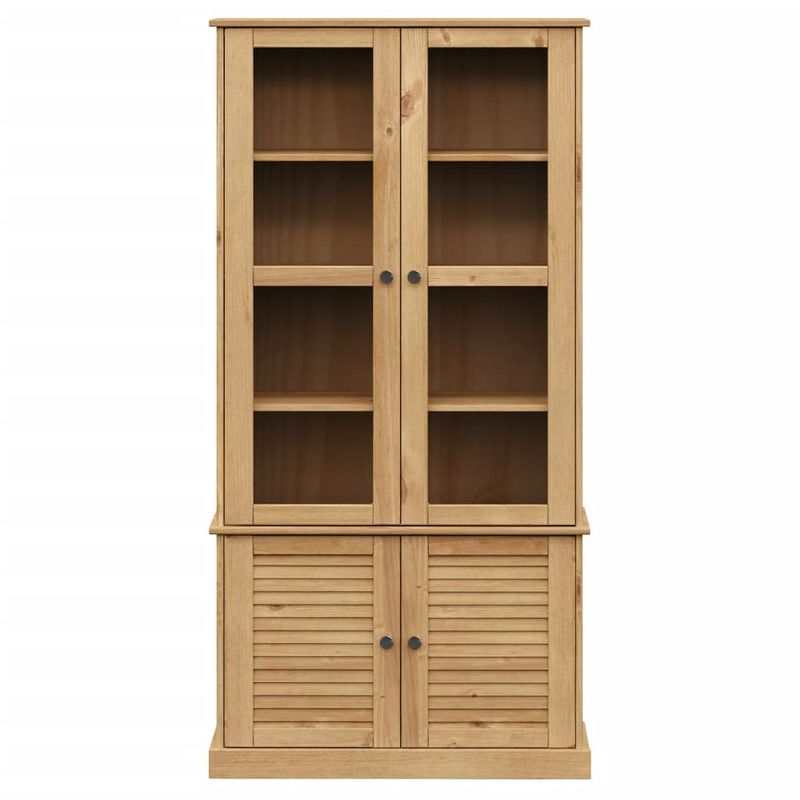 Casa si Gradina - Mobilier - Biblioteci si rafturi - Biblioteci - Vitrina de sticla VIGO, 85x35x170 cm, lemn masiv de pin - Infinity.ro