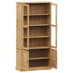 Casa si Gradina - Mobilier - Biblioteci si rafturi - Biblioteci - Vitrina de sticla VIGO, 85x35x170 cm, lemn masiv de pin - Infinity.ro