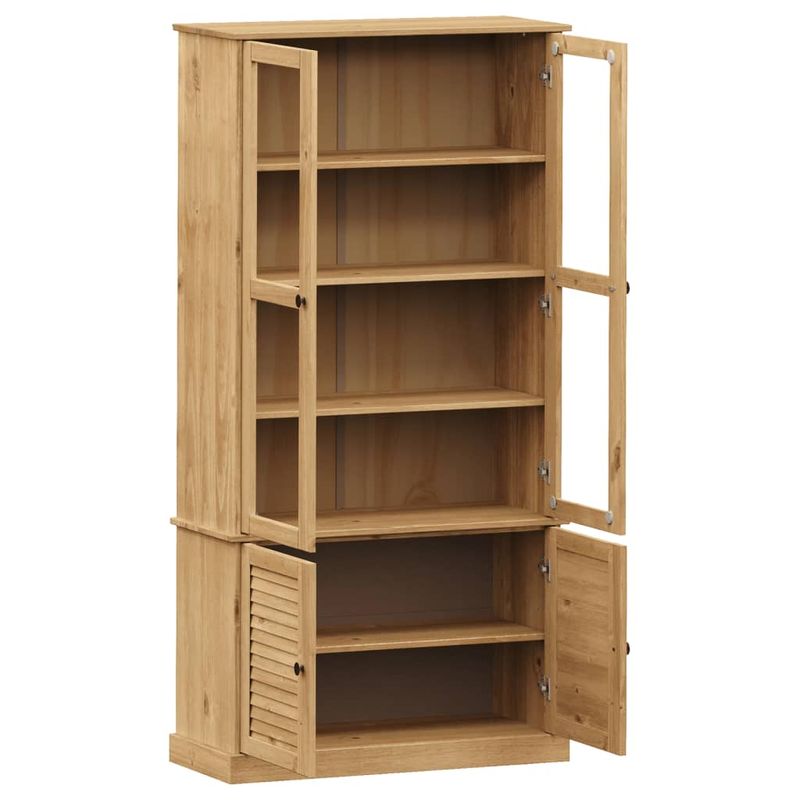 Casa si Gradina - Mobilier - Biblioteci si rafturi - Biblioteci - Vitrina de sticla VIGO, 85x35x170 cm, lemn masiv de pin - Infinity.ro