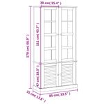Casa si Gradina - Mobilier - Biblioteci si rafturi - Biblioteci - Vitrina de sticla VIGO, 85x35x170 cm, lemn masiv de pin - Infinity.ro