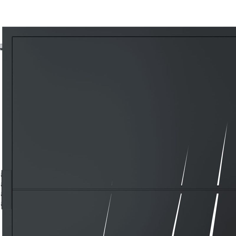 Casa si Gradina - Constructii - Usi interior, exterior si garaj - Usi garaj - Poarta pentru gradina, antracit, 105x130 cm, otel, model iarba - Infinity.ro