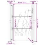 Casa si Gradina - Constructii - Usi interior, exterior si garaj - Usi garaj - Poarta pentru gradina, antracit, 105x130 cm, otel, model iarba - Infinity.ro