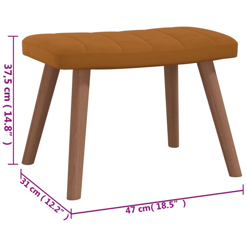 Casa si Gradina - Gradina si terasa - Balansoare si hamace - Balansoare - Scaun balansoar cu taburet, maro, catifea - Infinity.ro