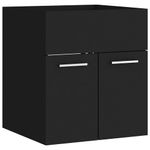 Casa si Gradina - Mobilier - Seturi de mobilier - Seturi baie - Set mobilier de baie, negru, lemn prelucrat - Infinity.ro
