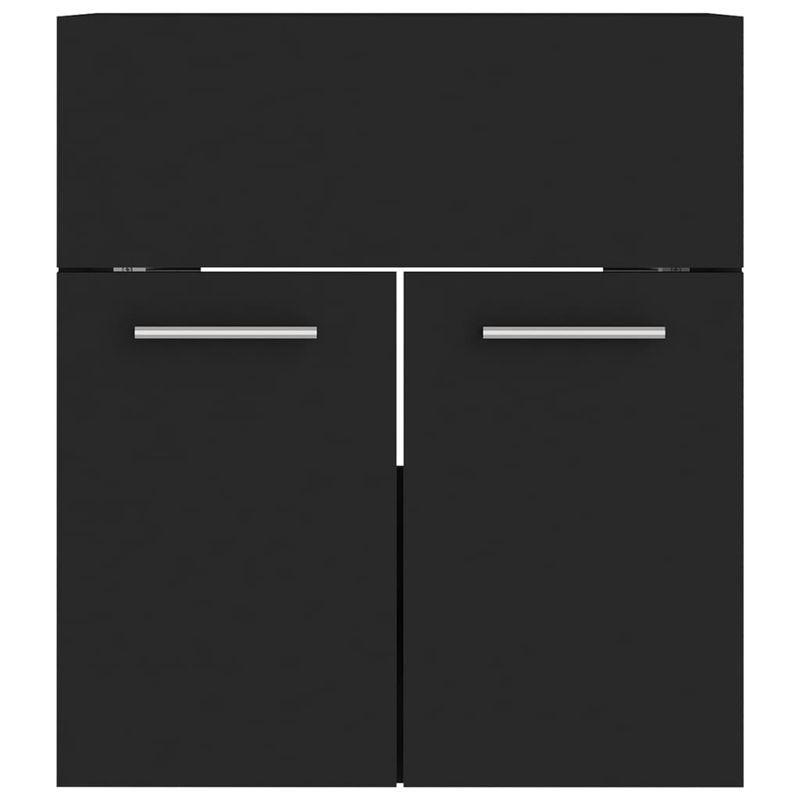 Casa si Gradina - Mobilier - Seturi de mobilier - Seturi baie - Set mobilier de baie, negru, lemn prelucrat - Infinity.ro